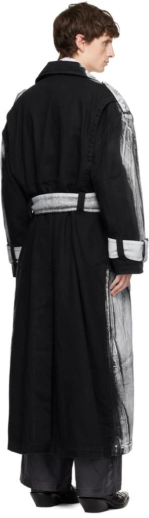 VAQUERA Black 
White Painted Workwear Trench Coat 3
