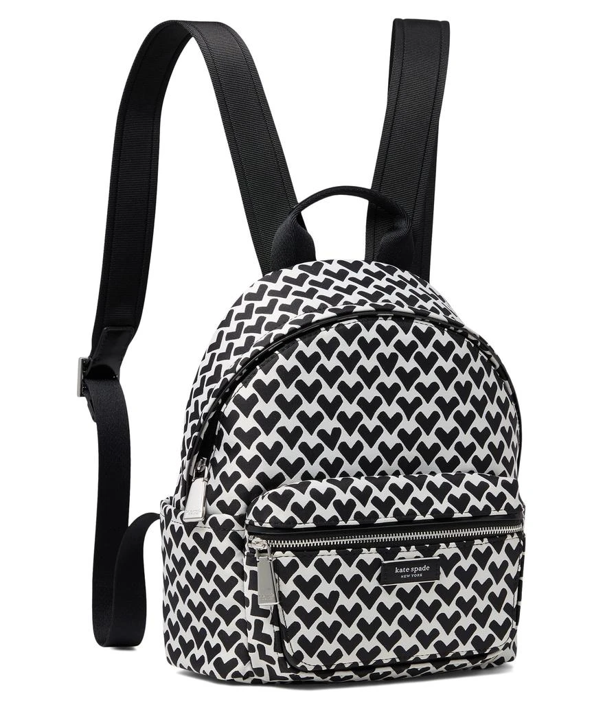 Kate Spade Sam Icon Modernist Hearts Jacquard Fabric Small Backpack 1