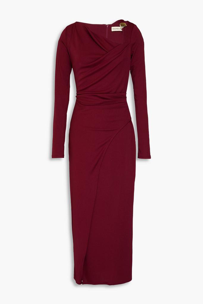 NICHOLAS Cutout embellished jersey midi dress