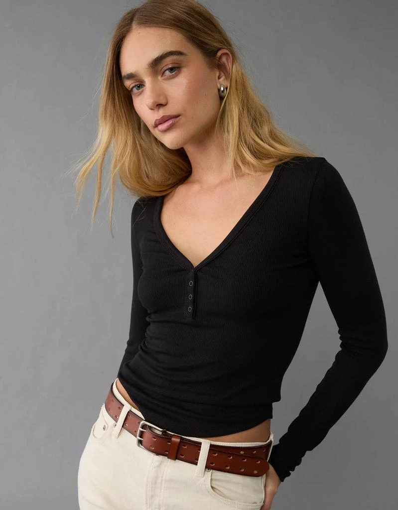 AE AE Long-Sleeve Henley T-Shirt 5