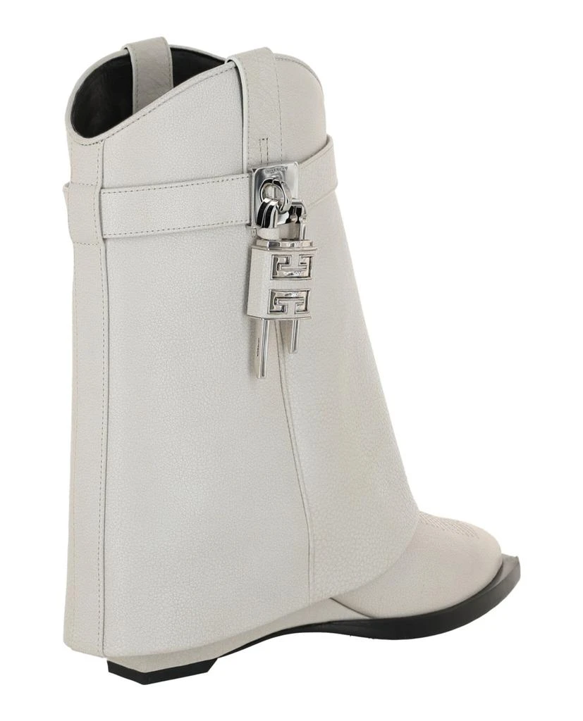 Givenchy Shark Lock Cowboy Ankle Boots In Aged Leather 3
