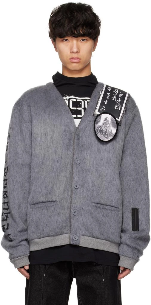 99%IS- Gray Patch Cardigan 1