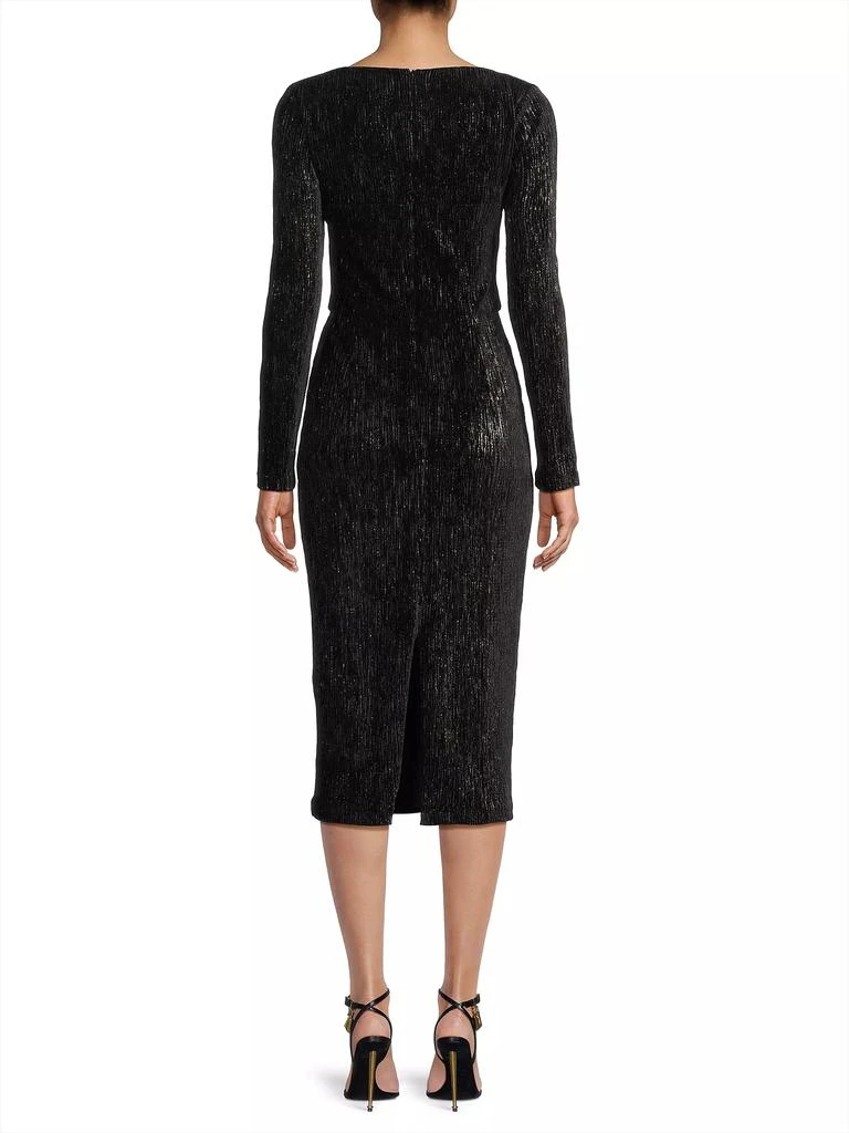 Black Halo Xander Plissé Cocktail Sheath Dress 5