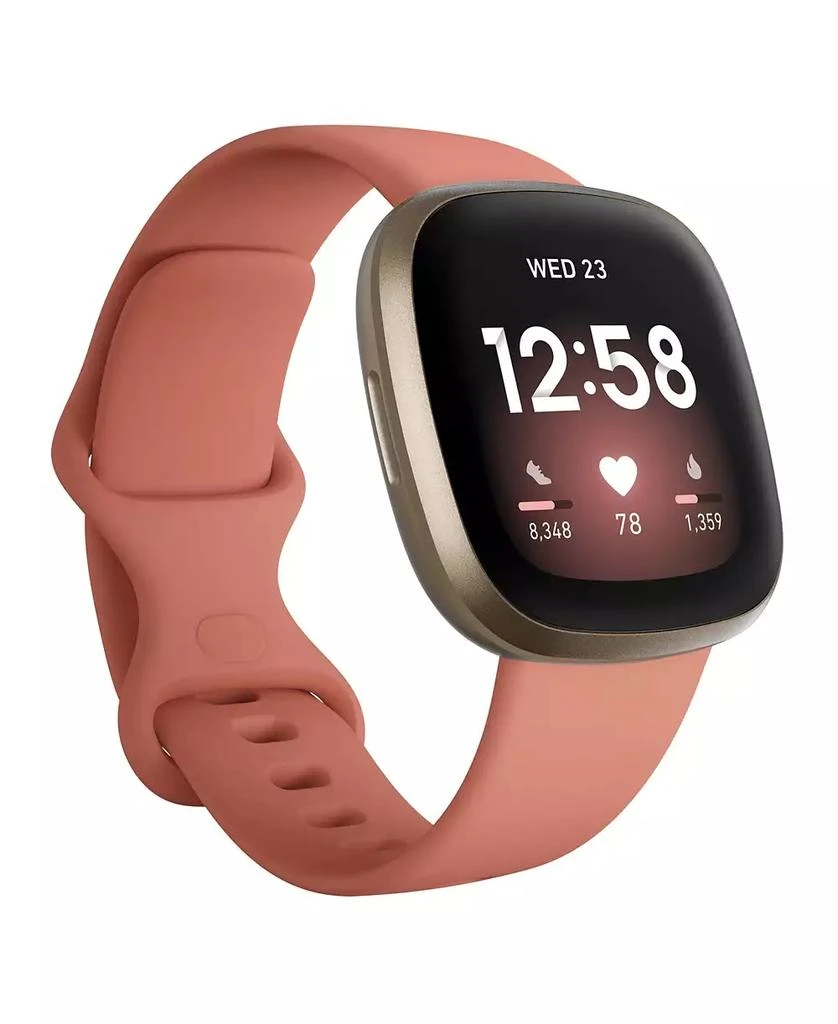 Fitbit Versa 3 Pink Clay Strap Smart Watch 39mm 1