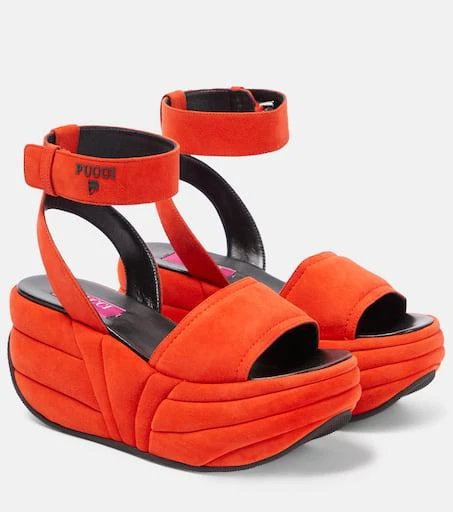 Pucci Pucciami suede wedge platform sandals 1