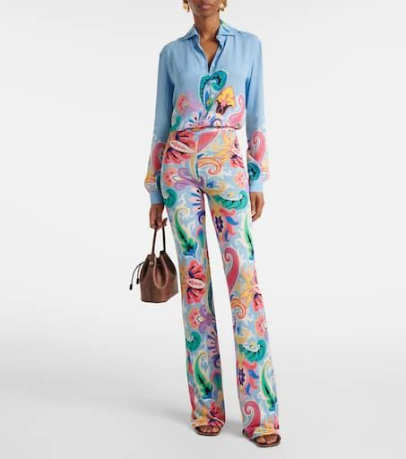 ETRO Printed satin shirt 2