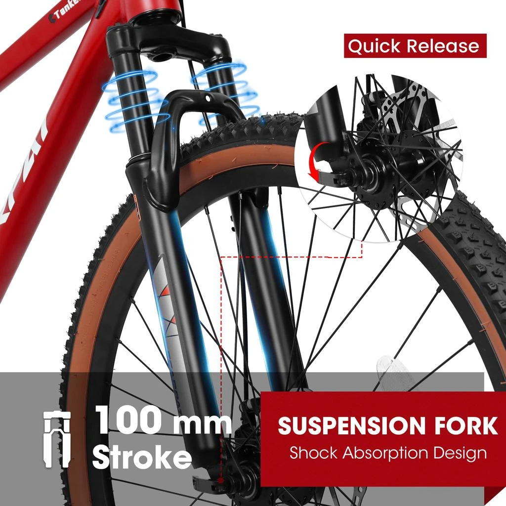 Streamdale Furniture Streamdale 27.5" Aluminum Mountain Bike with 21-Speed Shimano Derailleur and Disc Brakes 3