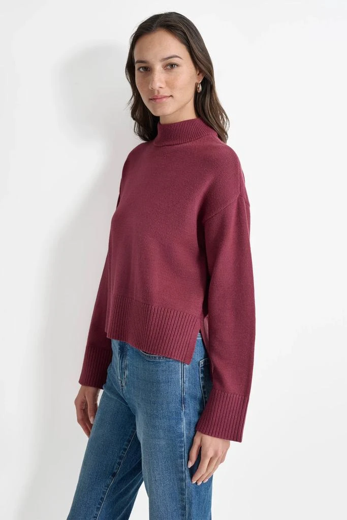 DKNY MOCK NECK HIGH LOW SWEATER 5