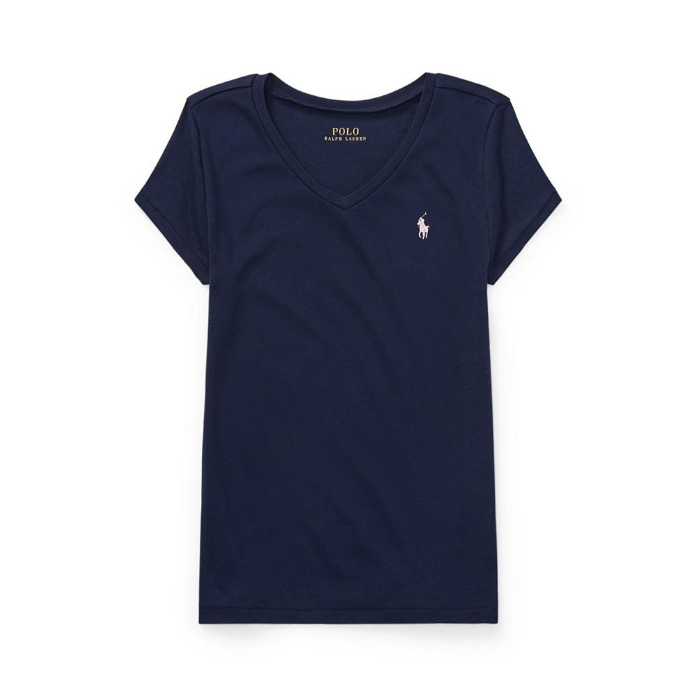 Polo Ralph Lauren Big Girls Cotton Jersey V-Neck T-shirt