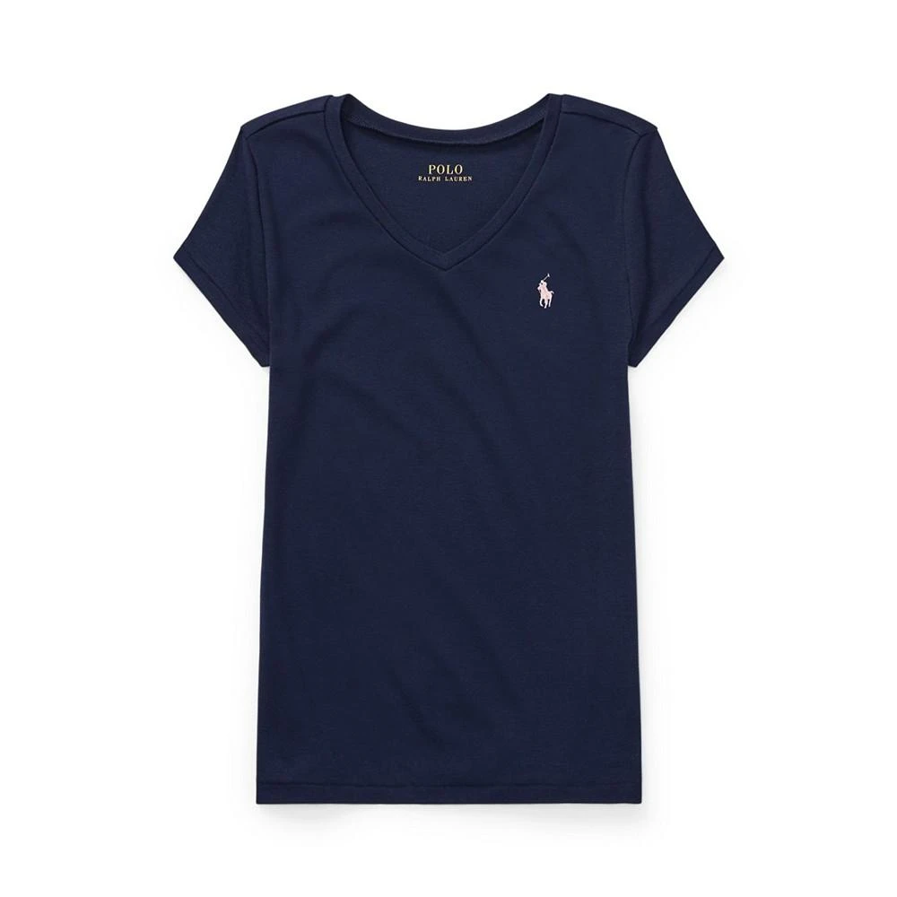Polo Ralph Lauren Big Girls Cotton Jersey V-Neck T-shirt 1