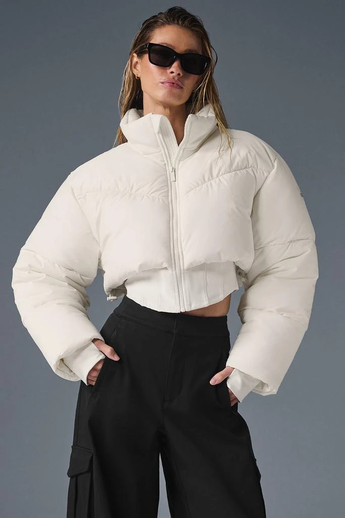 Alo Main Act Corset Puffer - Ivory/Ivory 1