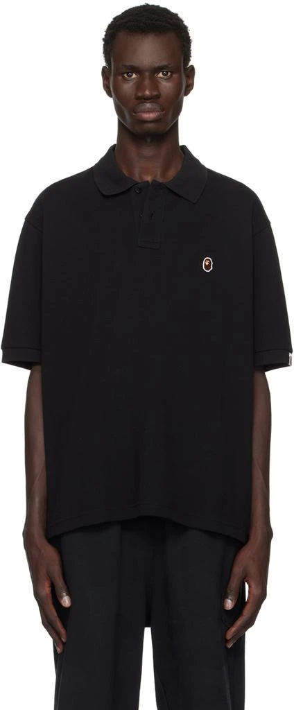 Bape Black Ape Head One Point Relaxed Fit Polo 1