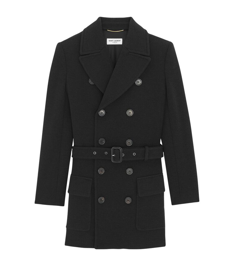 Yves Saint Laurent Belted Double-Breasted Jacket