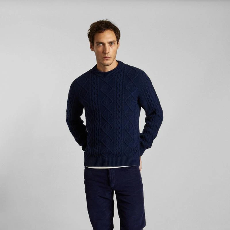 L'Exception Paris Twisted sweater in recycled wool Bleu marine L'EXCEPTION PARIS 3