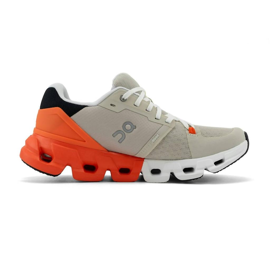 On Women's Cloudflyer 4 Running Shoes In Sand/flame