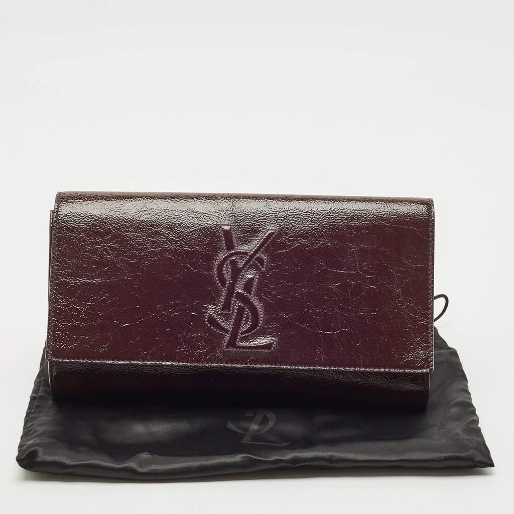 Yves Saint Laurent Yves Saint Laurent Purple Patent Leather Belle De Jour Clutch 6