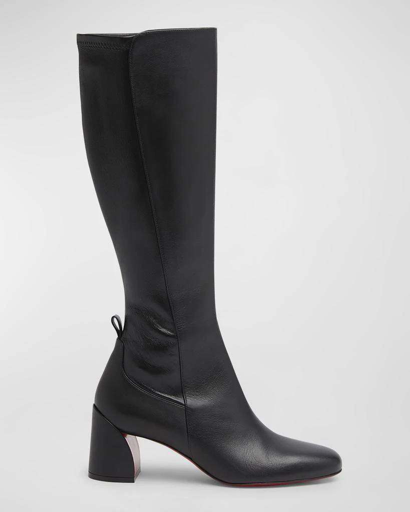 Christian Louboutin Jane Leather Red Sole Knee Boots 1