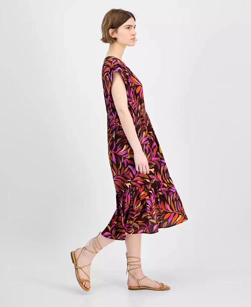 Democracy Women's Printed Extended-Shoulder Midi Dress 4