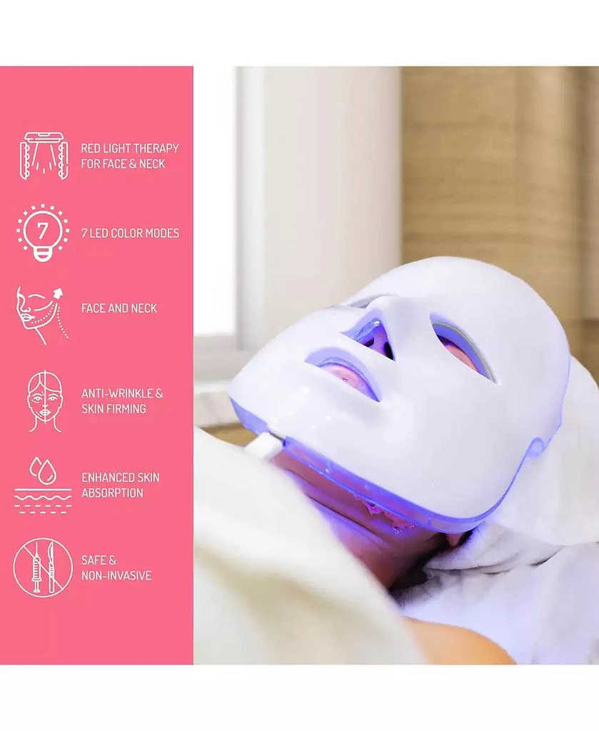 PURSONIC Complete LED Skincare Therapy Bundle: Neckplate, 7-in-1 Light Therapy Wand & 7-in-1 Face Mask 4