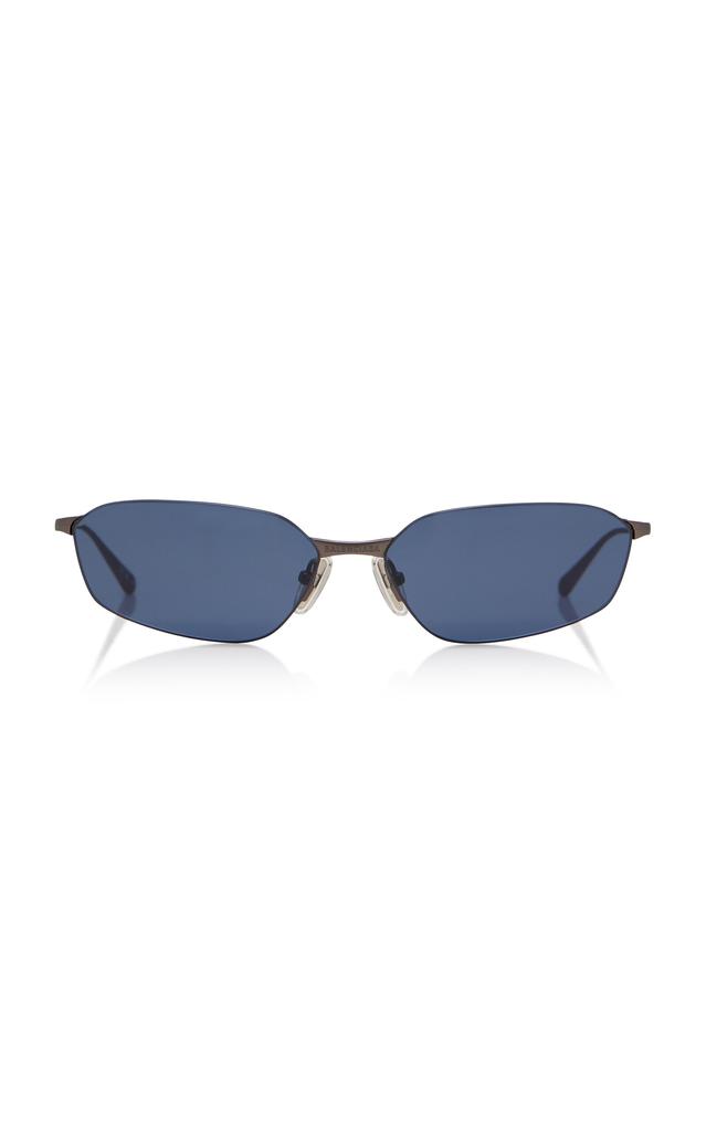 Balenciaga Balenciaga - Invisible 2.0 Square-Frame Metal Sunglasses - Blue - OS - Moda Operandi