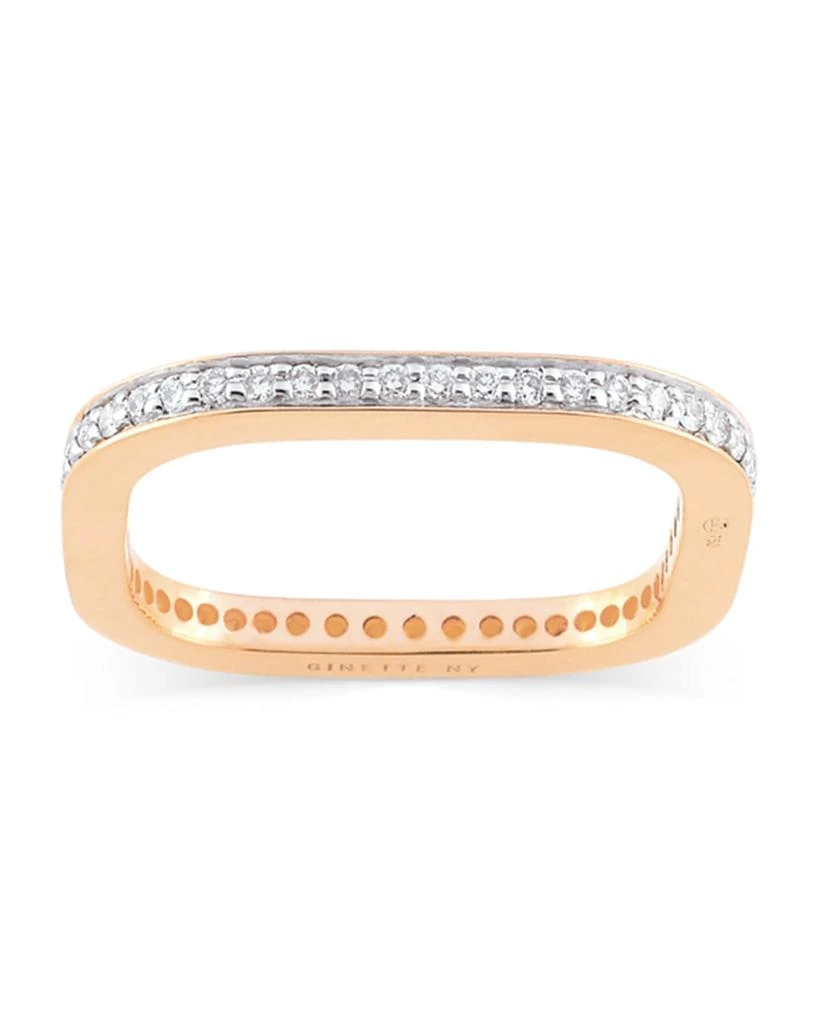 Ginette NY TV 18k Rose Gold Diamond Ring 1