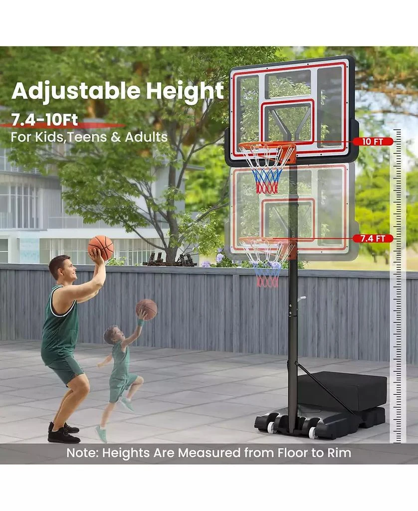 Mecale Portable Basketball Hoop Adjustable Basketball Goal System 2