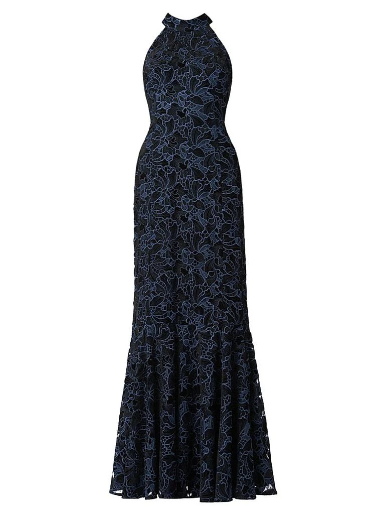 lace bottom prom dress Long High Neck Tulle Mermaid Tulle Prom Dress with Lace Appliques