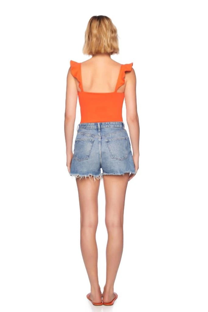 Susana Monaco Ruffle Strap Top In Paw Paw 3
