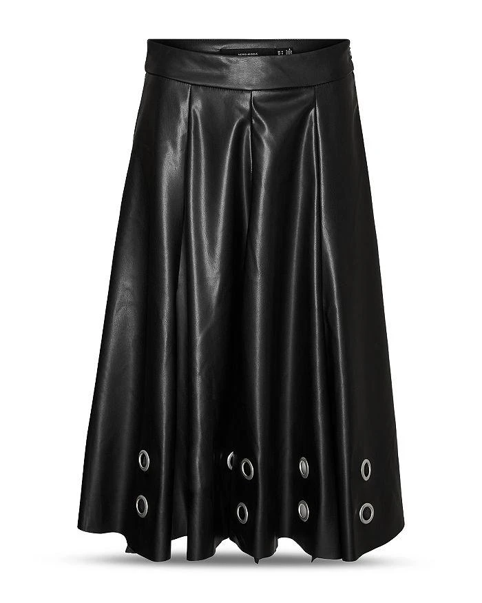 VERO MODA Vmemmy Faux Leather Eyelet Trim Skirt 6