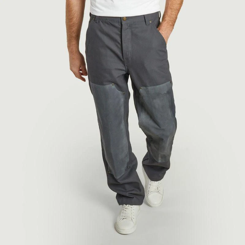 DICKIES Lucas Waxed double Knee pants  CHARCOAL GREY DICKIES 2