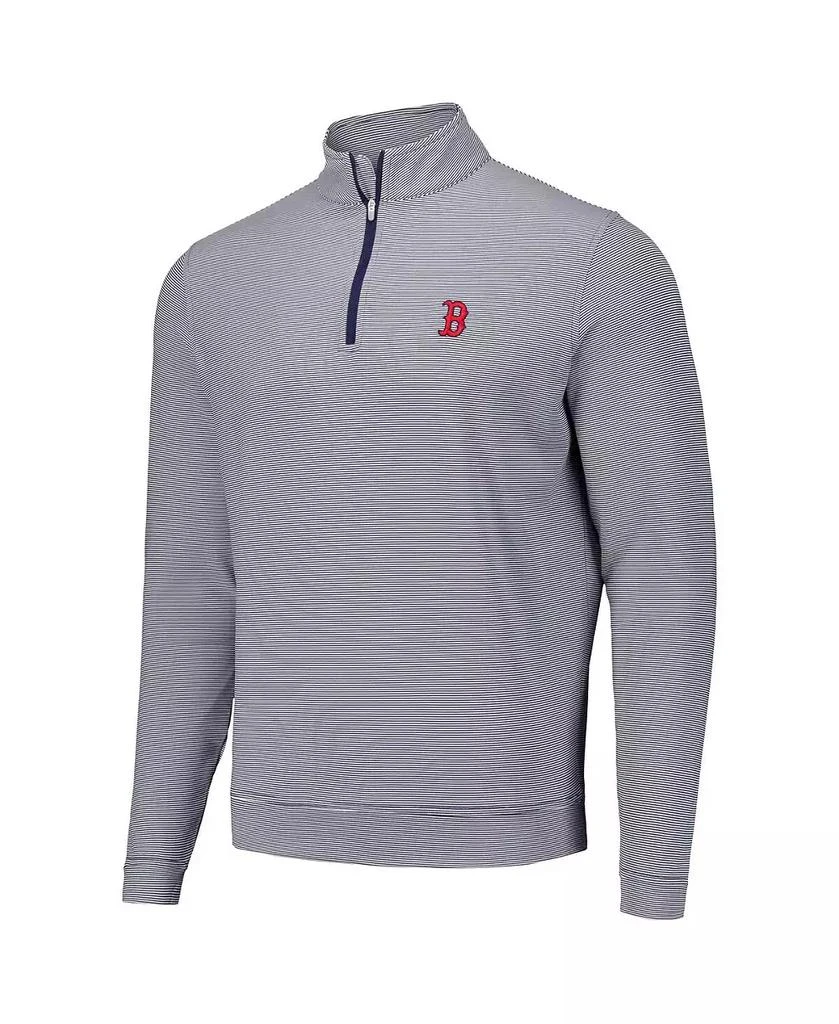 Peter Millar Men's Navy Boston Red Sox Perth Sugar Stripe Performance Quarter-Zip Top 3