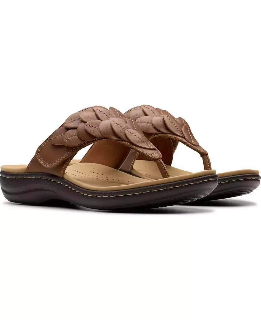 Clarks Collection Women's Laurieann Palm Flip-Flop Sandals 5