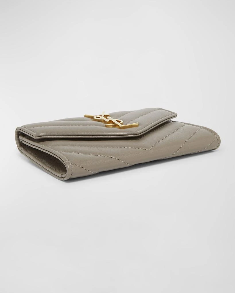 Yves Saint Laurent YSL Monogram Small Flap Wallet in Smooth Leather 7