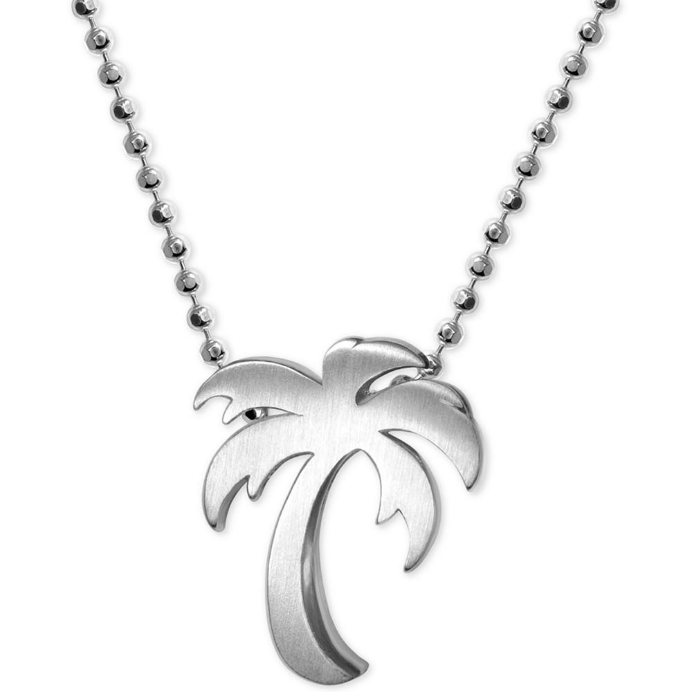 Alex Woo Palm Tree 16" Pendant Necklace in Sterling Silver