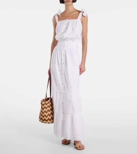MELISSA ODABASH Giulia lace-trimmed cotton top 2