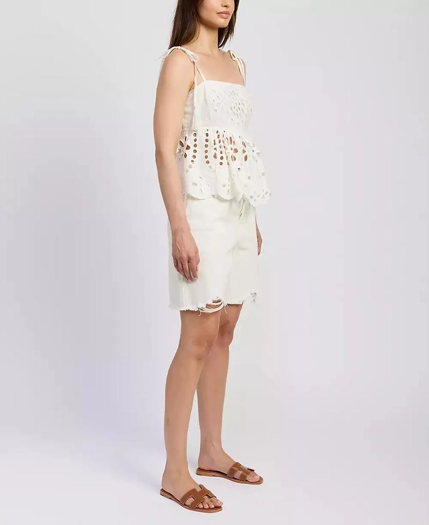 En Saison Women's Courtney Cotton Peplum Top 4