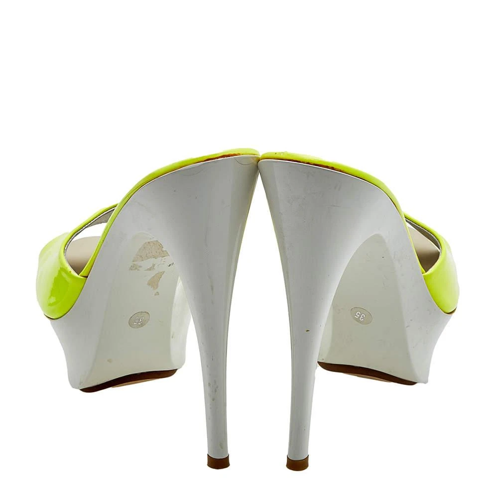 Giuseppe Zanotti Giuseppe Zanotti Neon Yellow Patent Leather Platform Sandals Size 35 5