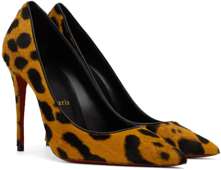 Christian Louboutin Orange & Black Kate 100 Heels 4