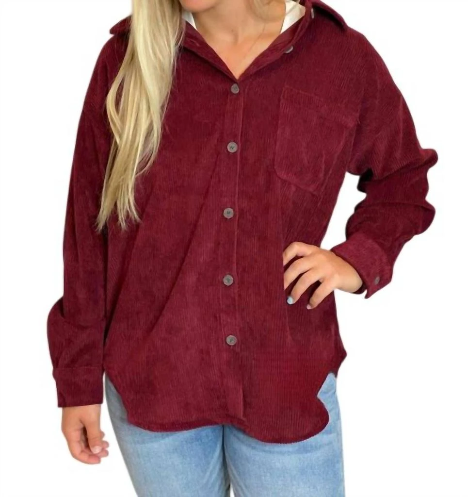 Blu Pepper Blu Pepper - Corduroy Shacket 1