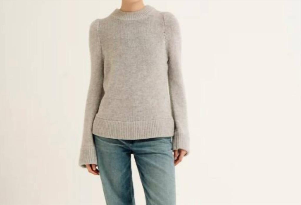 Madeleine Thompson Aida Top In Smoke Grey