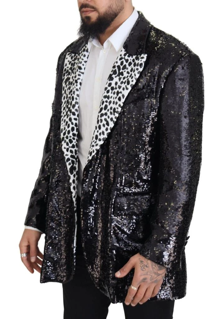 Dolce 
Gabbana Sequined Cow Pattern Nylon Men
s Blazer 2