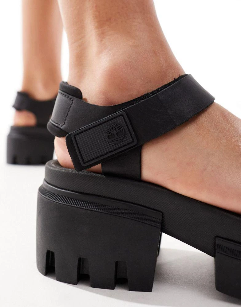 Timberland Timberland Everleigh platform sandal in black 3