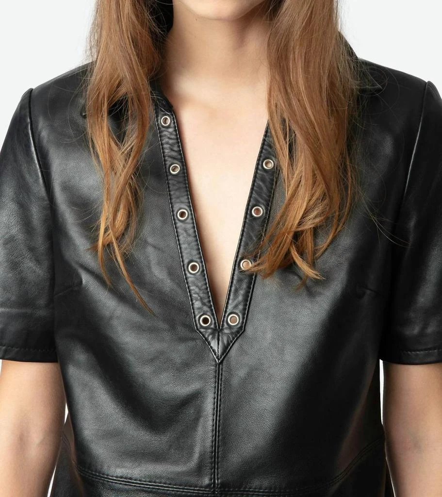 Shop Zadig & Voltaire - Ralmy Short Sleeve Leather Dress on Sale at  BeyondStyle  Get 60% Off Zadig & Voltaire - Ralmy Short Sleeve Leather  Dress with Limited-Time Flash Deals, Exclusive