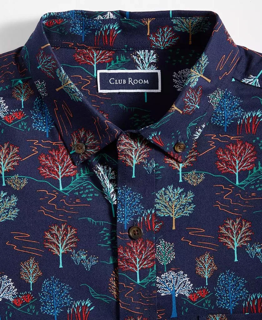 Club Room Men's Tree-Pattern Cotton Shirt, Created for Macy's 5