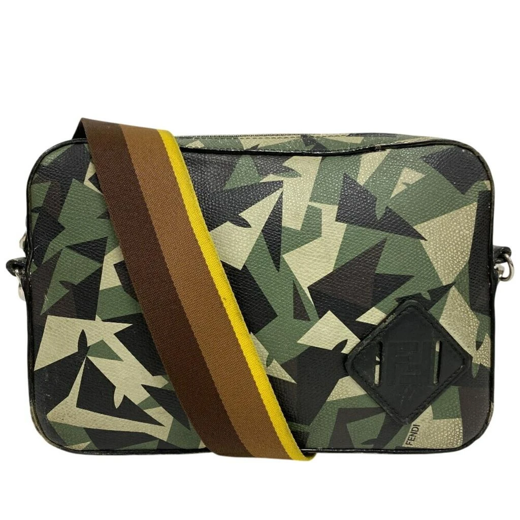 Fendi Camouflage Leather Shoulder Bag (Pre-Owned)