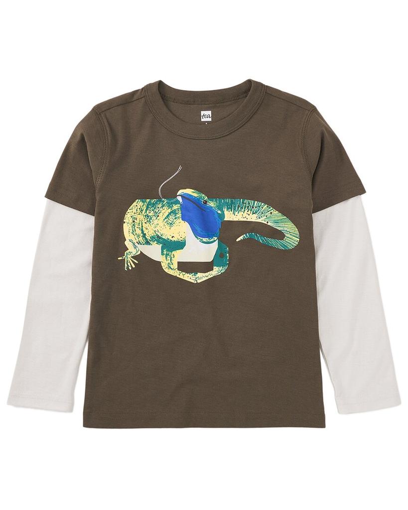Tea Collection Lizard Layered Graphic T-Shirt