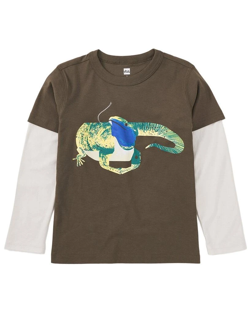 Tea Collection Lizard Layered Graphic T-Shirt 1