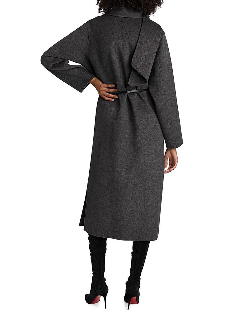 Shop Victoria Shawl Collar Maxi Wool Coat on Sale at