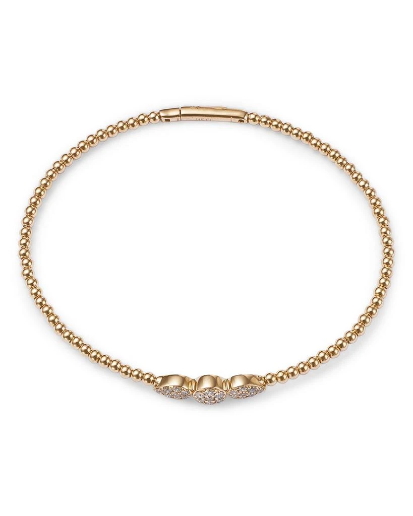 Bloomingdale
s Diamond Triple Cluster Bead Bangle Bracelet in 14K Yellow Gold, 0.40 tcw 3