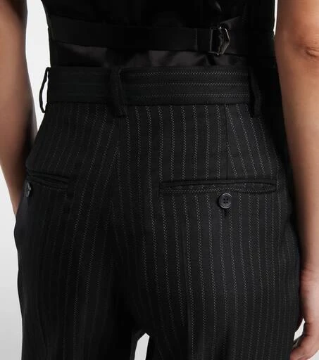 Isabel Marant Noanda pinstriped wool-blend straight pants 6